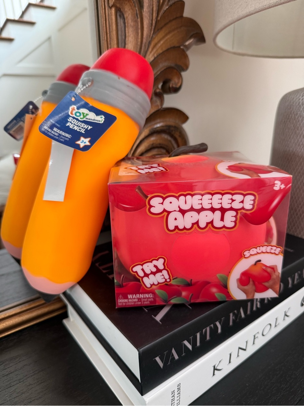 Toymendous pencil and apple squishy